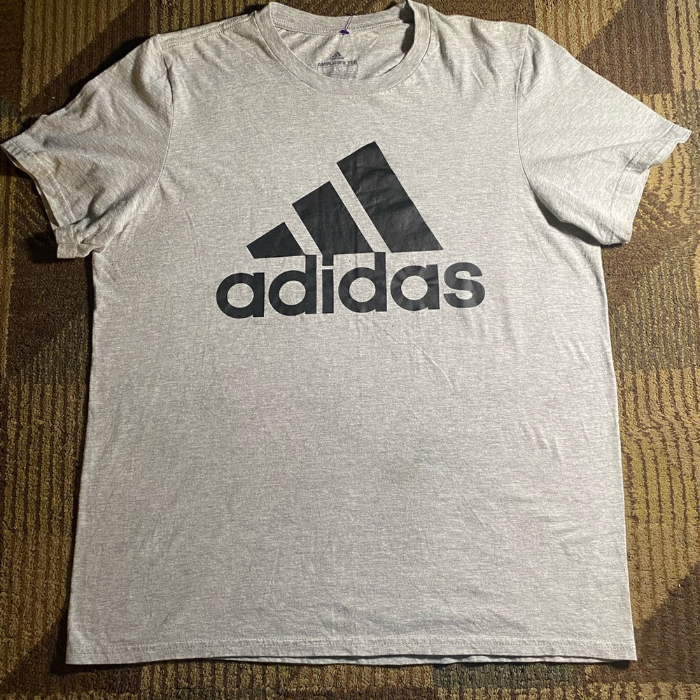 Adidas Grey/ Black Amplifier T-Shirt Men's Size Large